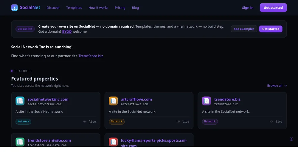 SocialNet screenshot